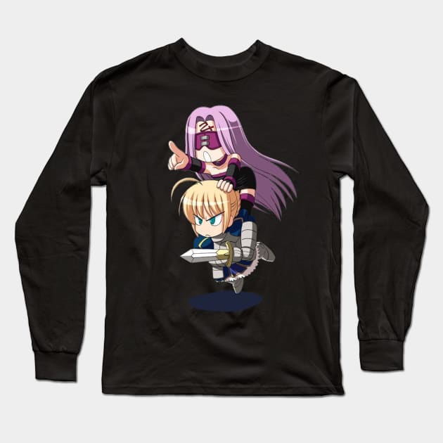 Rider riding Saber Long Sleeve T-Shirt by xEmiya